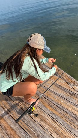 Family and friends fishing